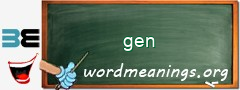 WordMeaning blackboard for gen